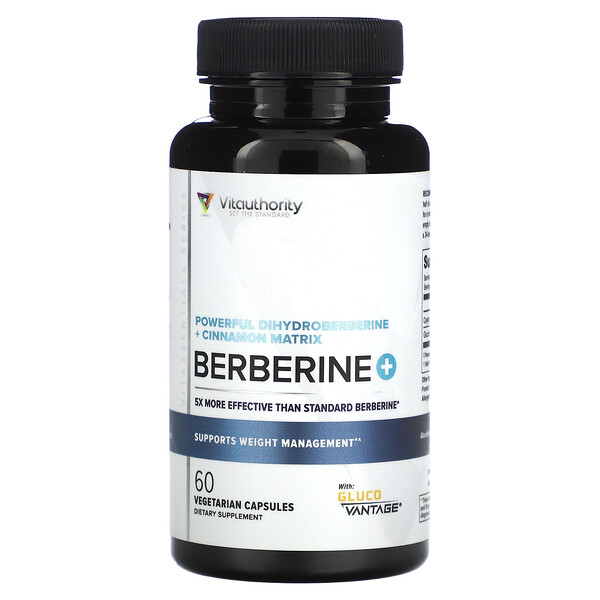 Berberine+, 60 Vegetarian Capsules Vitauthority
