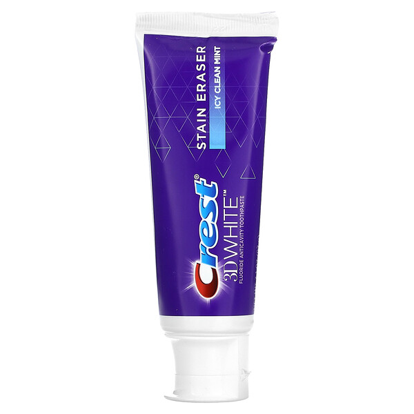 3D White, Fluoride Anticavity Toothpaste, Ice Clean Mint , 3.1 oz (87 g) Crest