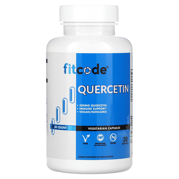 Quercetin, 500 mg, 30 Veggie Capsules FITCODE