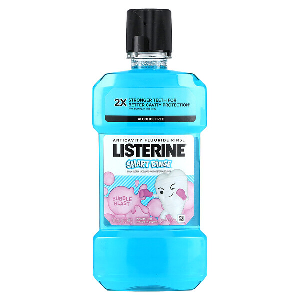 Smart Rinse, Без спирта, Bubble Blast, 16,9 жидких унций (500 мл) Listerine