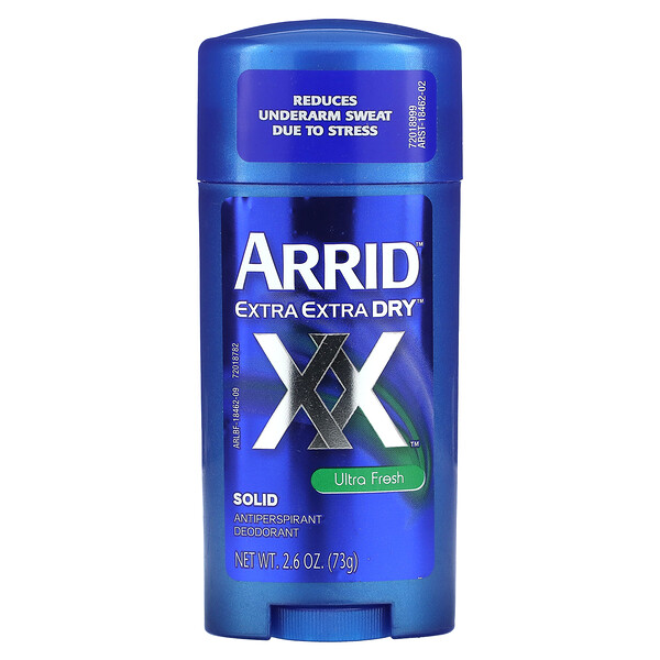 Extra Extra Dry XX, Твердый дезодорант-антиперспирант, ультрасвежий, 2,6 унции (73 г) Arrid
