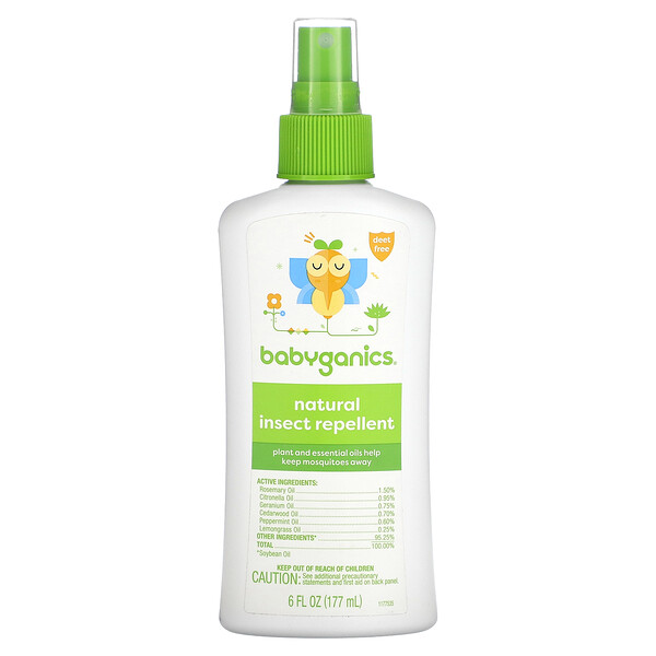 Natural Insect Repellent, 6 fl oz (177 ml) Babyganics