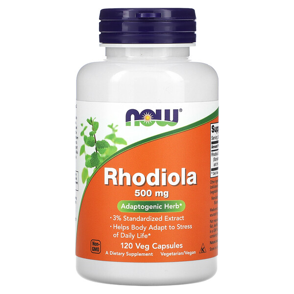 Rhodiola, 500 mg , 120 Veg Capsules NOW Foods
