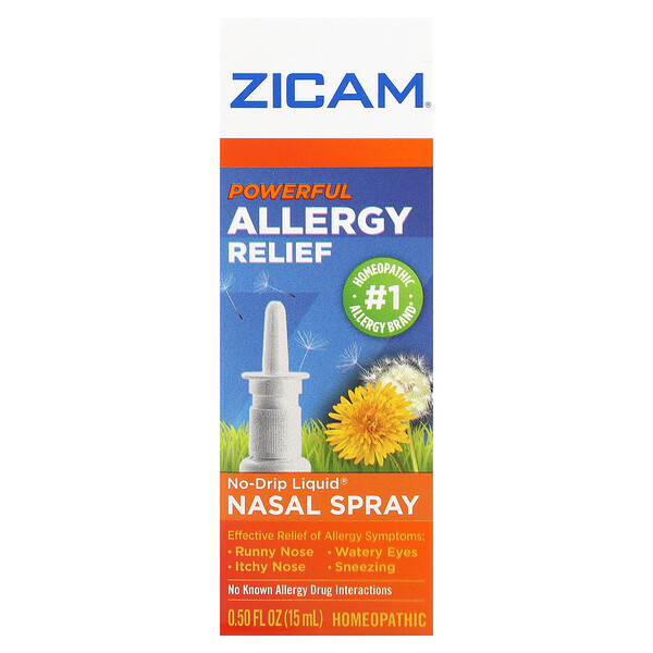 Powerful Allergy Relief, No Drip Liquid Nasal Spray, 0.5 fl oz (15 ml) Zicam