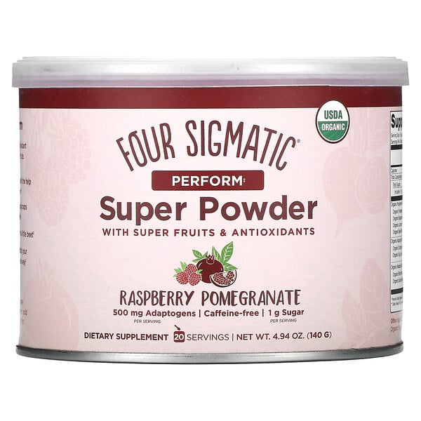 Perform Super Powder, малиновый гранат, 4,94 унции (140 г) Four Sigmatic