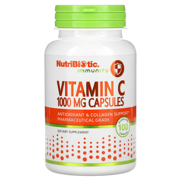 Витамин С - 1000 мг - 100 безглютеновых капсул - NutriBiotic NutriBiotic