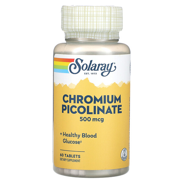 Хром Пиколинат - 500 мкг - 60 таблеток - Solaray Solaray