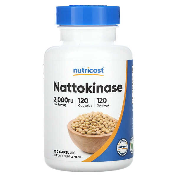 Nattokinase - 2000 FU - 120 капсул - Nutricost Nutricost