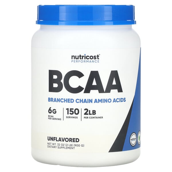 BCAA Performance, Без вкуса - 900г - Nutricost Nutricost