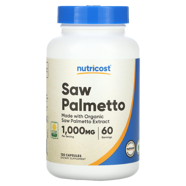 Пила Пальметто - 1000 мг - 120 капсул - Nutricost Nutricost