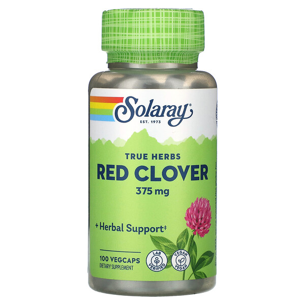 Красный Клевер - 375 мг - 100 растительных капсул - Solaray Solaray