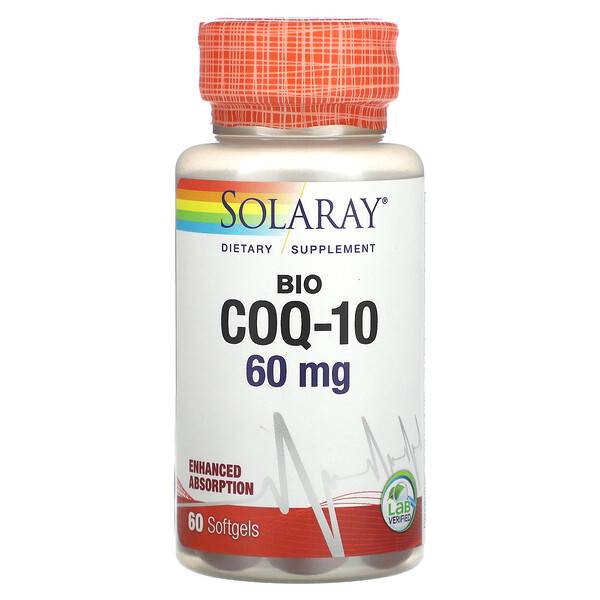 Bio CoQ-10, 60 мг, 60 мягких таблеток Solaray