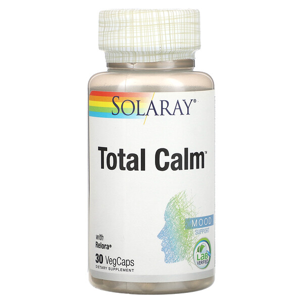 Total Calm с Relora, 30 растительных капсул Solaray