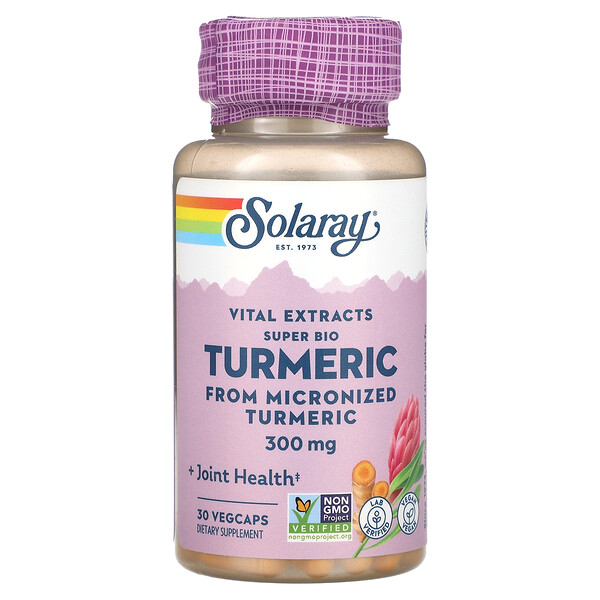 Vital Extracts Super Bio Куркума, 300 мг, 30 растительных капсул Solaray