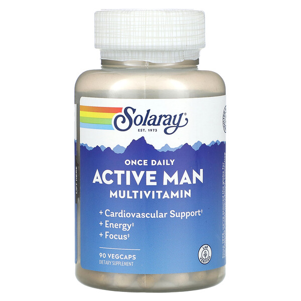 Ежедневный мультивитамин для активных мужчин - 90 растительных капсул - Solaray Solaray