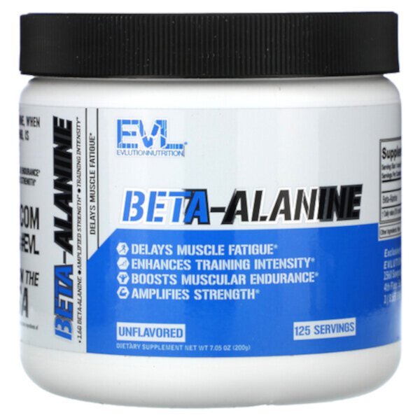 Beta-Alanine, Unflavored, 7.05 oz (200 g) EVLution Nutrition