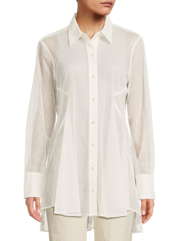 Фирменная кружевная рубашка Donna Karan New York