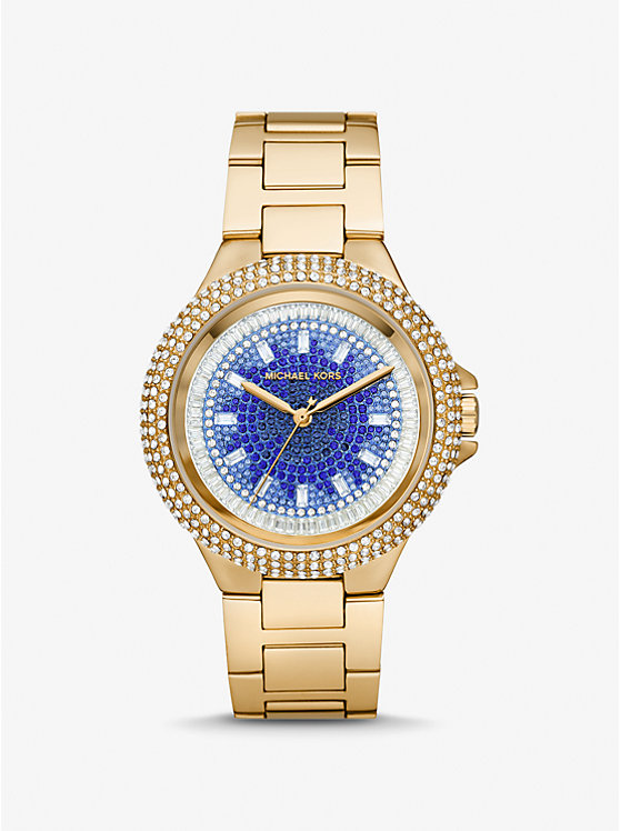 Крупногабаритные часы Camille Ombre Pavé с золотым оттенком Michael Kors