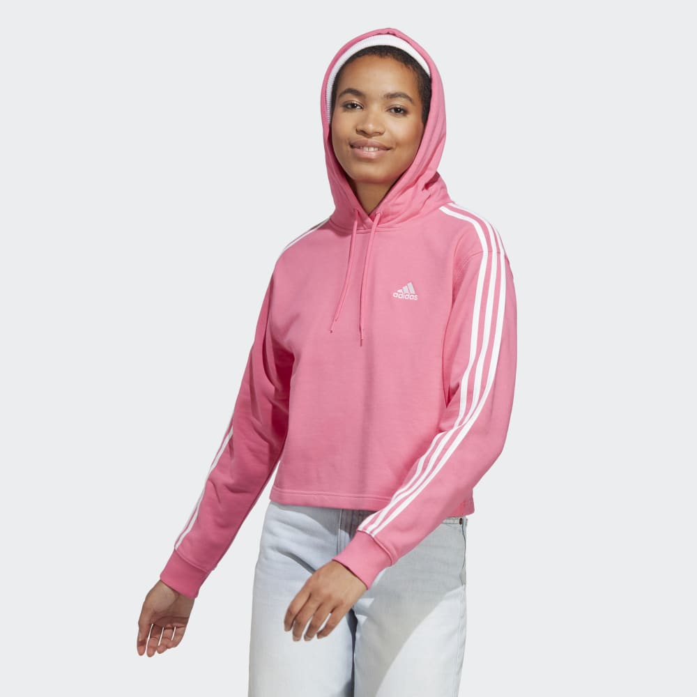 Pink adidas Jacket с салатовыми полосками