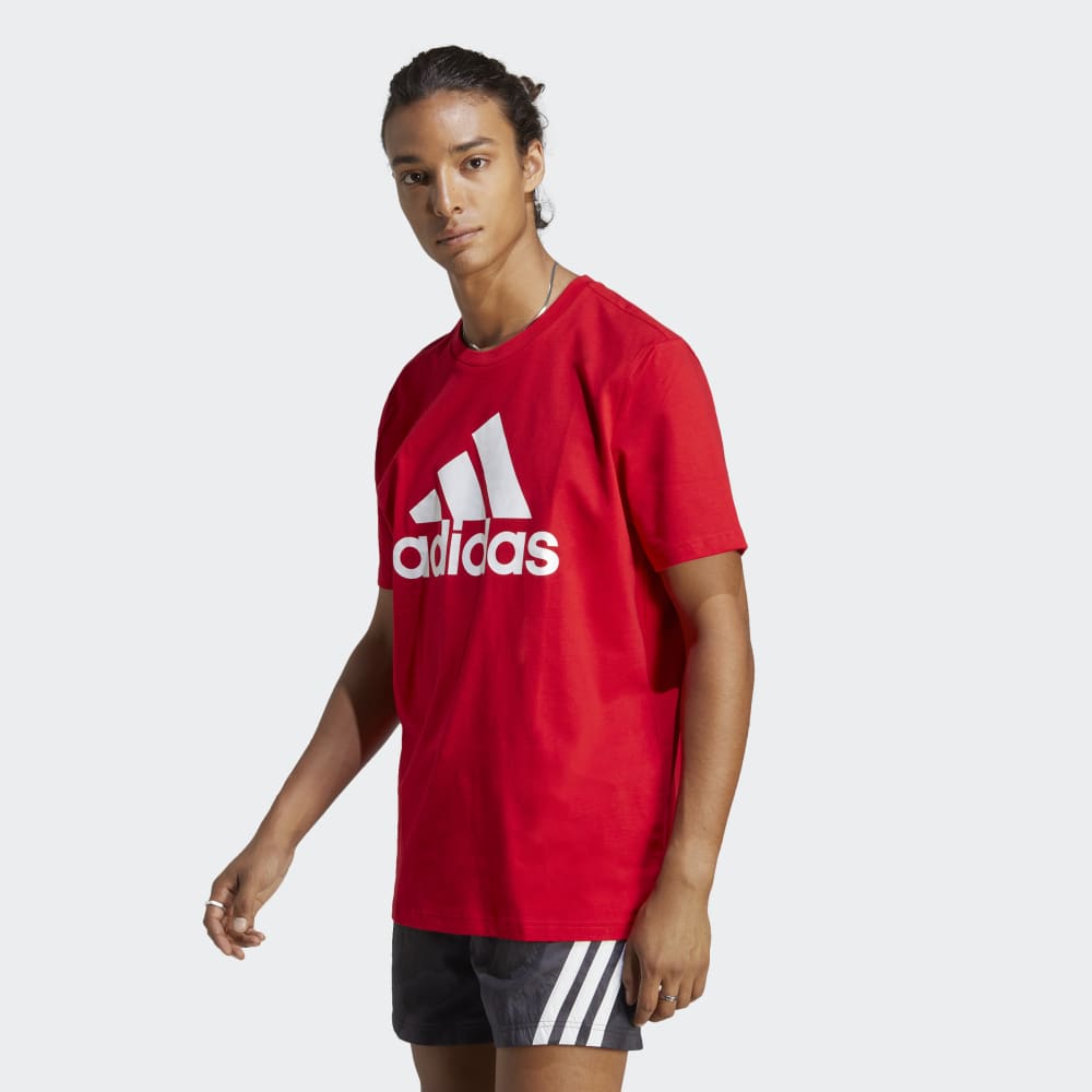 Футболка Essentials из одинарного джерси с большим логотипом Adidas