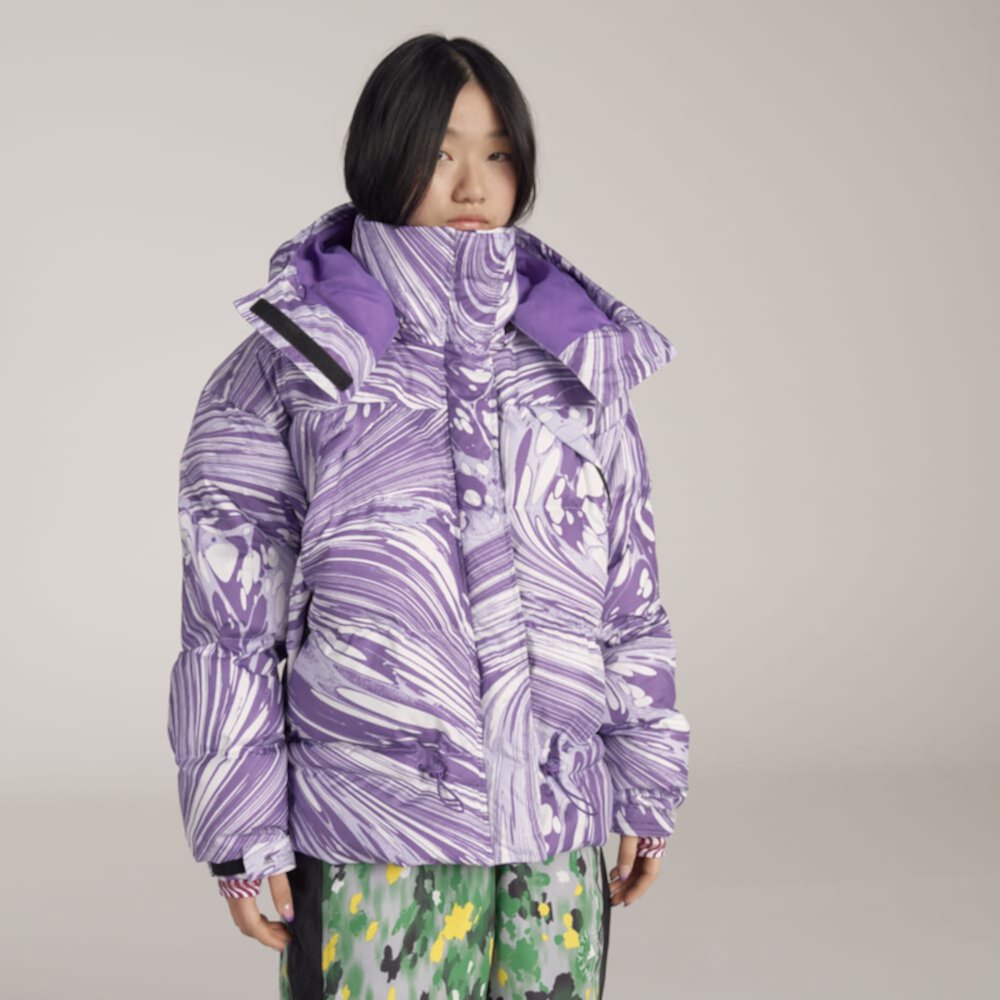 Утепленная зимняя куртка с принтом adidas by Stella McCartney Adidas by Stella McCartney