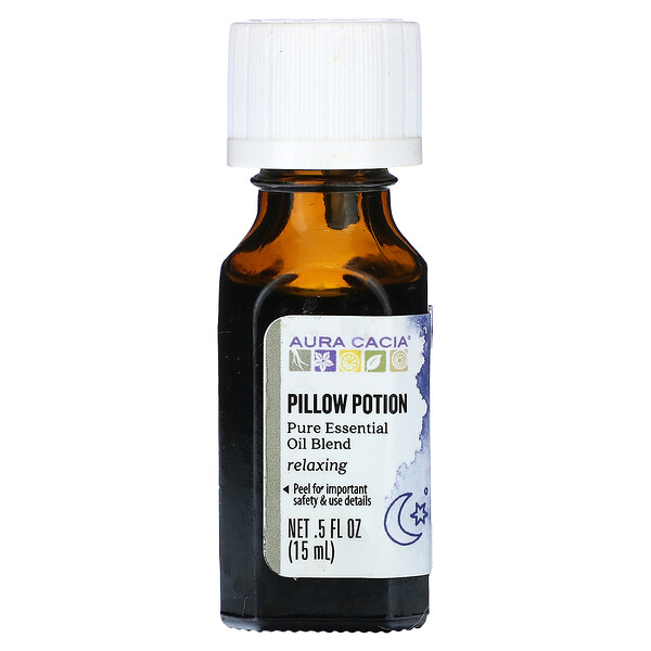 Pure Essential Oil Blend, Pillow Potion, 0,5 жидк. унции (15 мл) Aura Cacia