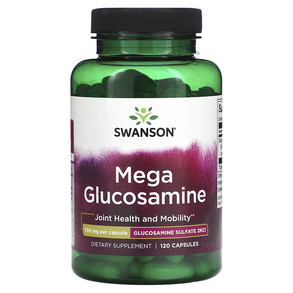 Mega Glucosamine, 750 мг, 120 капсул - Swanson Swanson