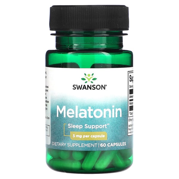 Мелатонин - 3 мг - 60 капсул - Swanson Swanson