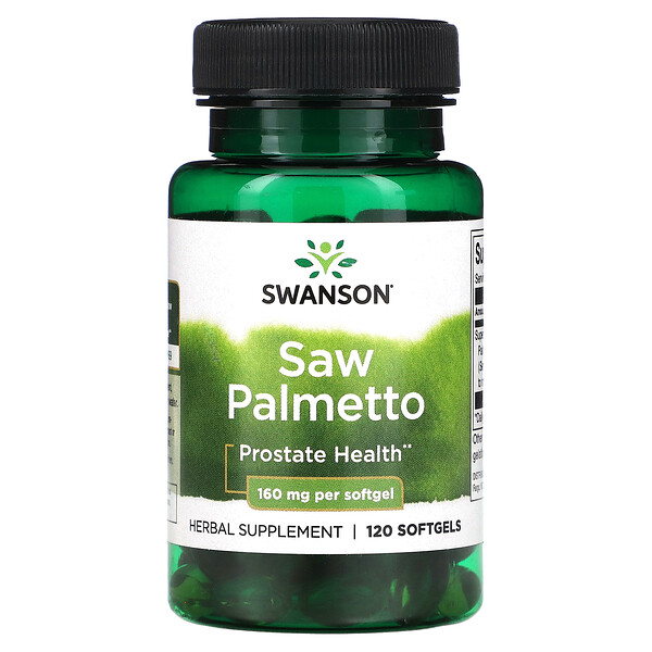 Пила Пальметто - 160 мг - 120 мягких капсул - Swanson Swanson