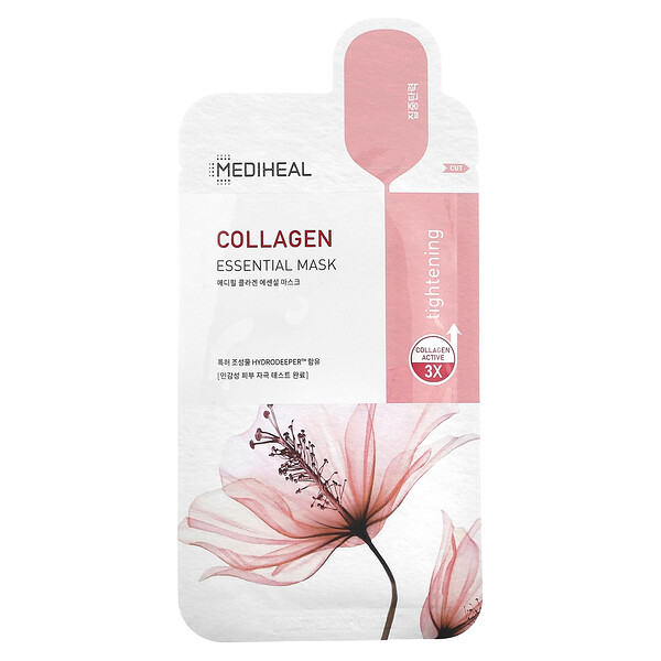 Коллаген, Essential Beauty Mask, 1 лист, 0,81 жидк. унции (24 мл) Mediheal
