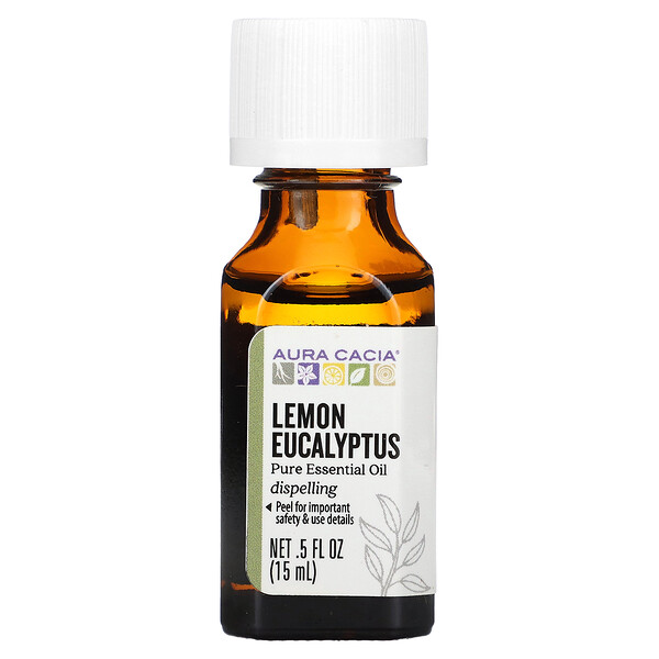 Чистое эфирное масло, лимонный эвкалипт, 0,5 жидк. унции (15 мл) Aura Cacia