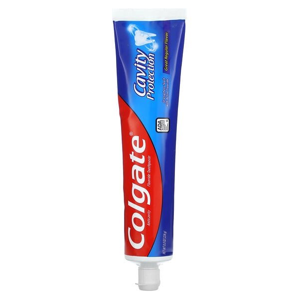 Cavity Protection, Зубная паста с фтором против кариеса, Great Regular, 8 унций (226 г) Colgate