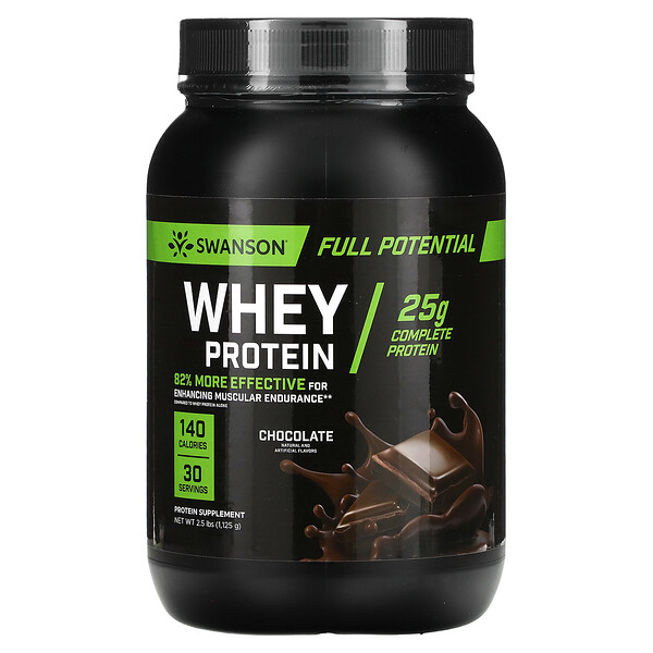 Whey Protein, Chocolate, 2.5 lbs (1,125 g) Swanson