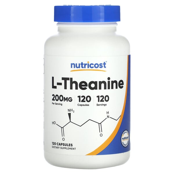 L-Theanine, 200 mg, 120 Capsules Nutricost