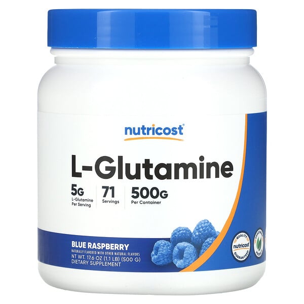 L-глютамин, голубая малина, 1,1 фунта (500 г) Nutricost