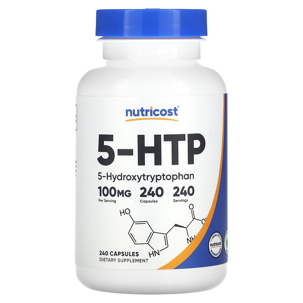 5-HTP, 100 мг, 240 капсул - Nutricost Nutricost