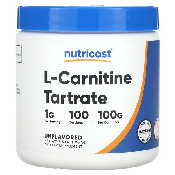 L-Карнитин Тартрат, без вкуса - 100 г - Nutricost Nutricost