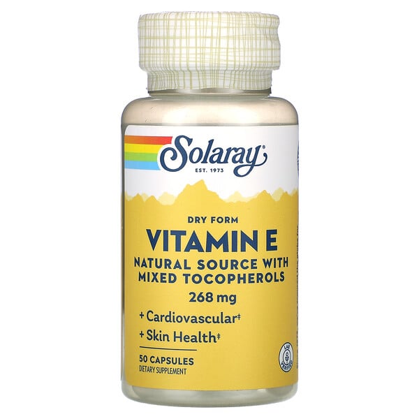 Vitamin E, Dry Form, 268 mg, 50 Capsules (Капсулы) Solaray