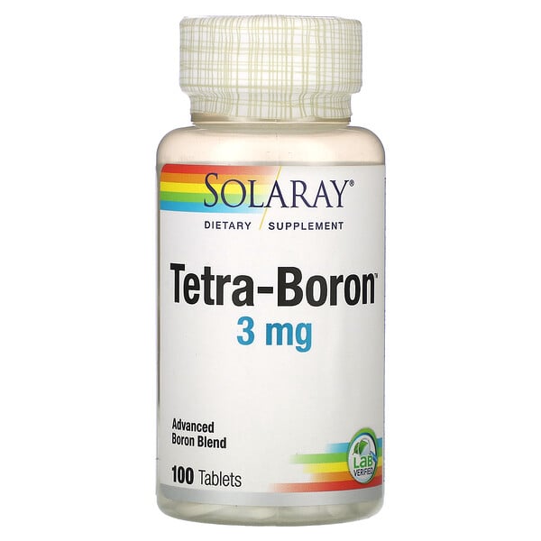 Tetra-Boron, 3 мг, 100 таблеток - Solaray Solaray