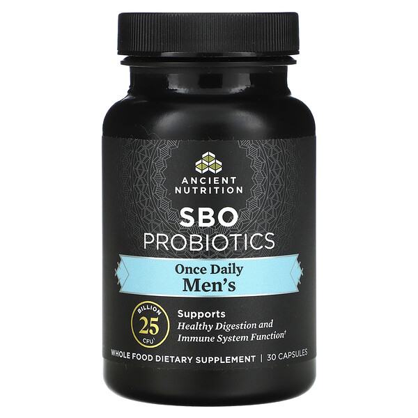 Мужские пробиотики SBO, 25 миллиардов КОЕ, 30 капсул Dr. Axe / Ancient Nutrition
