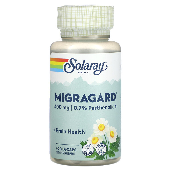МиграГард, 400 мг, 60 растительных капсул Solaray