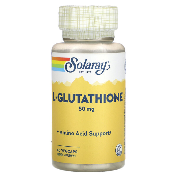 L-Glutathione, 50 мг, 60 растительных капсул - Solaray Solaray