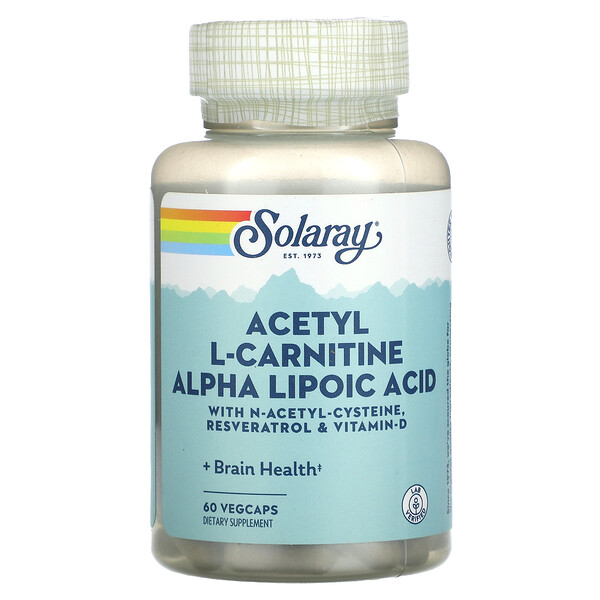 Acetyl L-Carnitine Alpha Lipoic Acid, 60 VegCaps Solaray