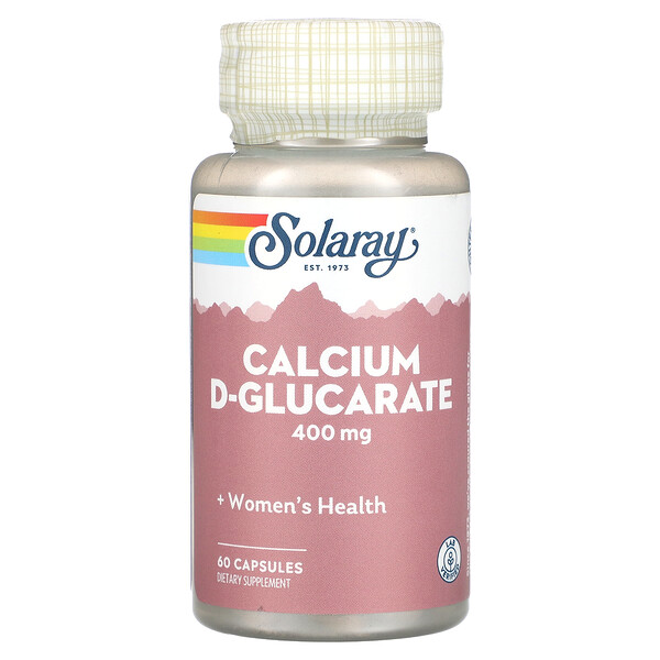 Кальций D-Глюкарат - 400 мг - 60 капсул - Solaray Solaray