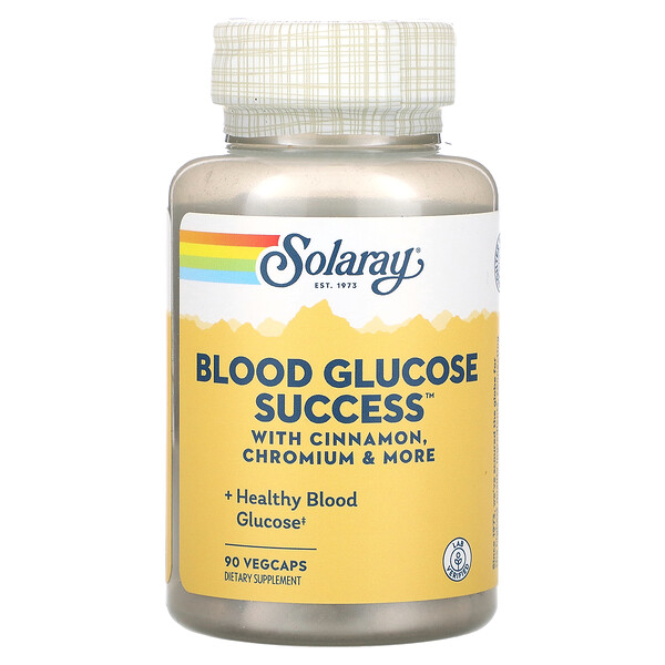 Успех уровня глюкозы в крови, 90 растительных капсул Solaray