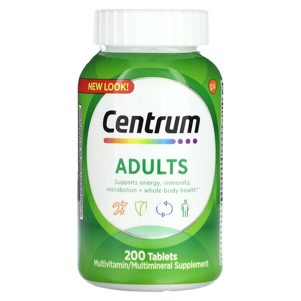 Мультивитамины для взрослых, 200 таблеток Centrum