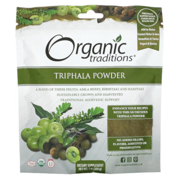 Triphala Powder - 200 г - Organic Traditions Organic Traditions