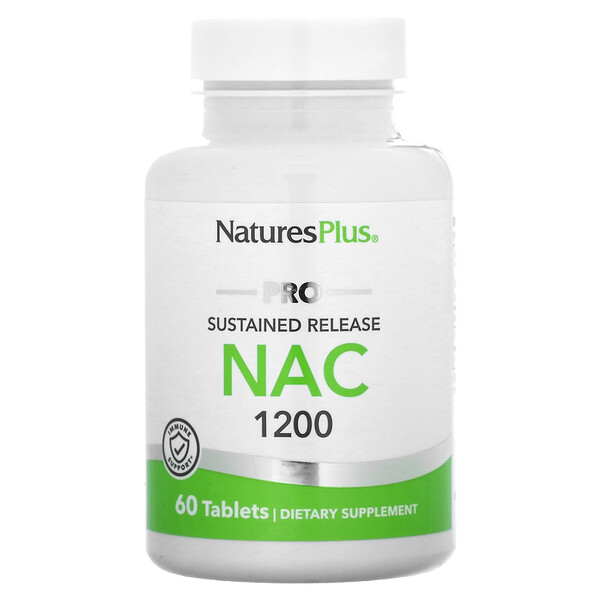 Pro NAC 1200, замедленного высвобождения, 60 таблеток NaturesPlus