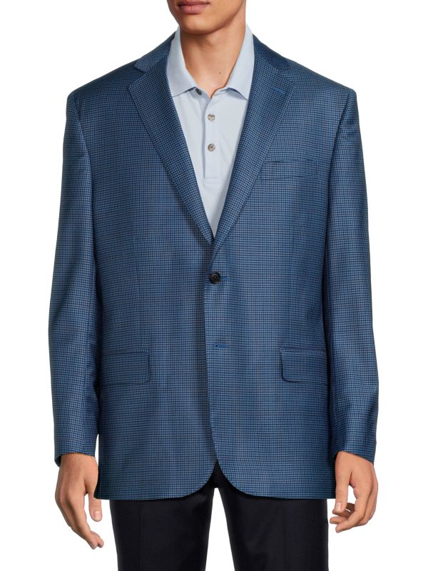 Мужской Блейзер Brooks Brothers Gingham Wool Blend Brooks Brothers