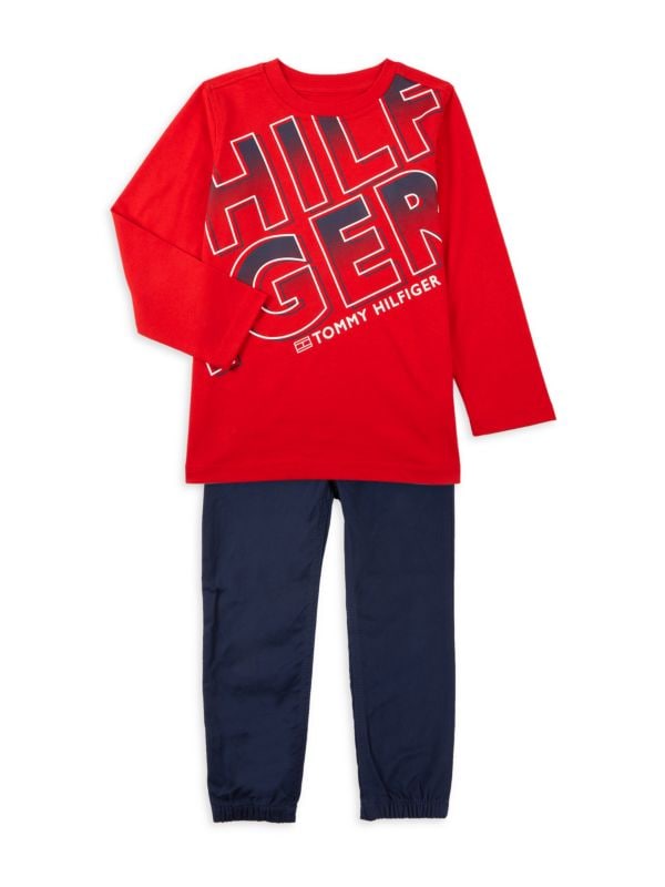 Комплект из двух предметов: футболка и штаны для маленького мальчика Tommy Hilfiger